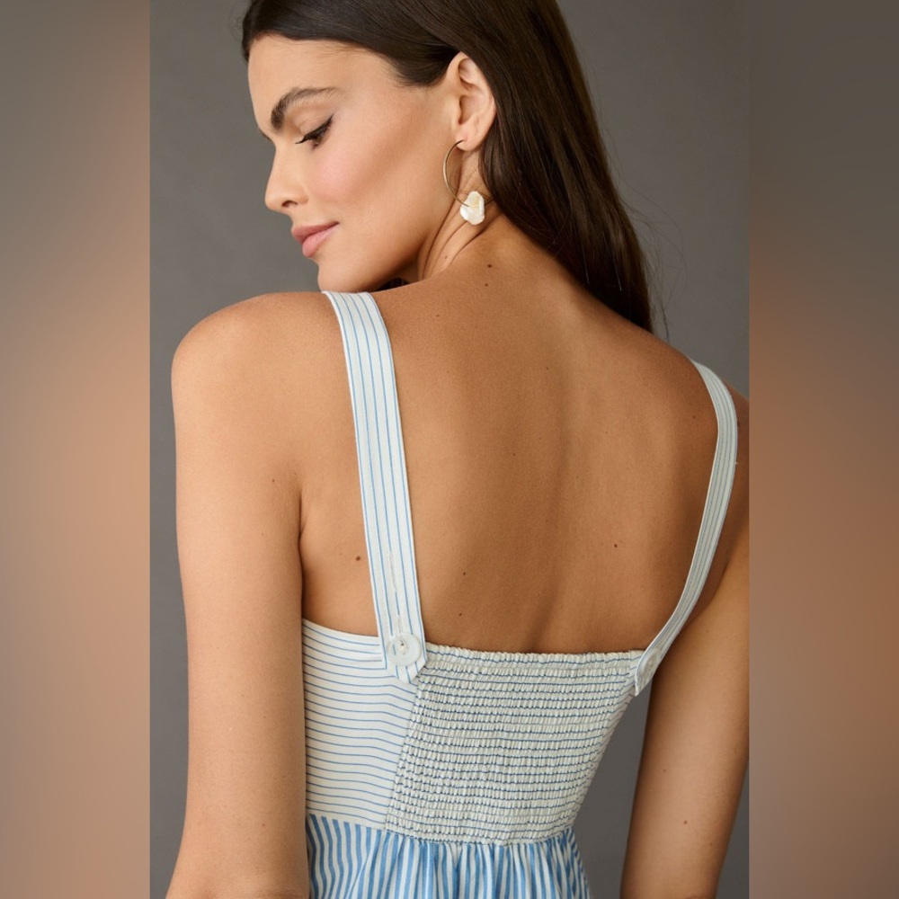 Anthropologie Asymmetrical Square-Neck Midi Dress - Picture 3 of 5